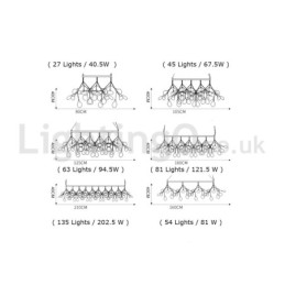 Luxury Post modern Round Fireflies Chandelier