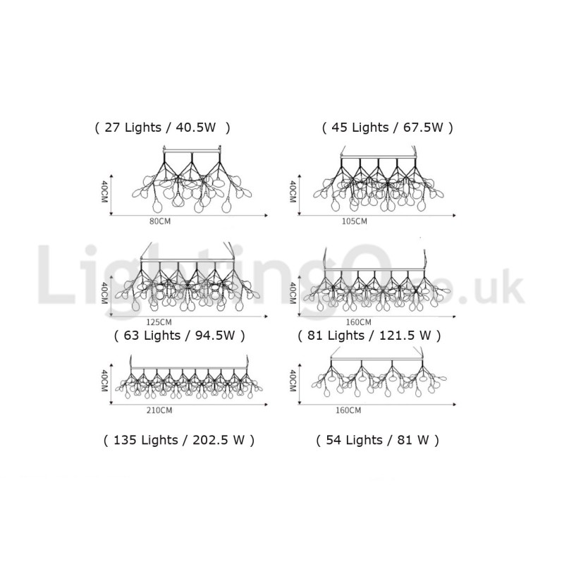 Luxury Post modern Round Fireflies Chandelier