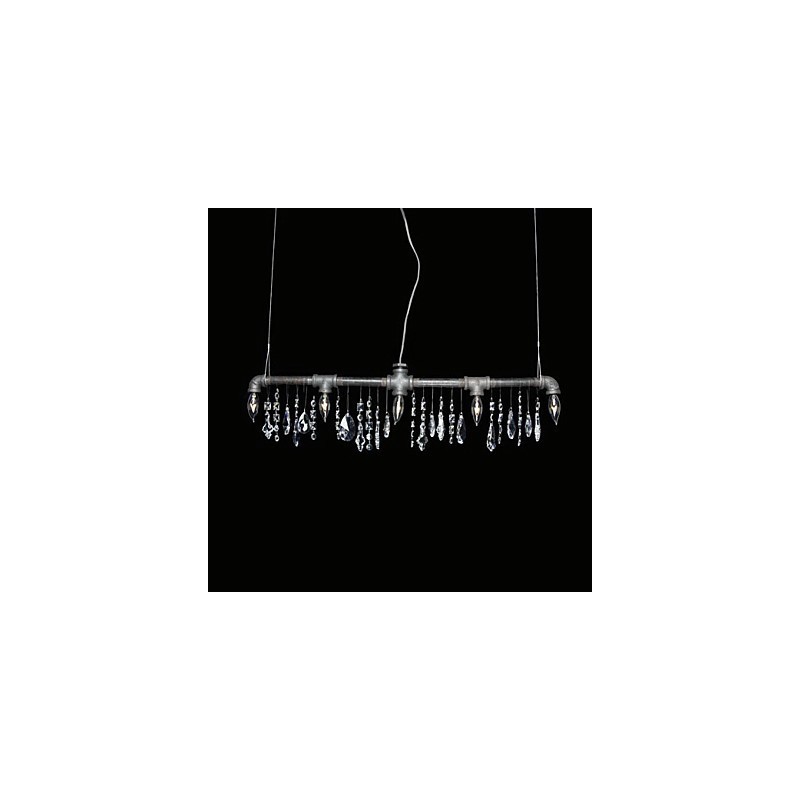 North American Style Creative 5 Light Chandeliert In Pipe Design