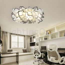 Modern Light Source Three Color Switching Flush Mount Ceiling Lights