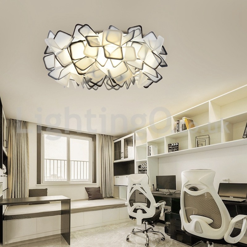 Modern Light Source Three Color Switching Flush Mount Ceiling Lights