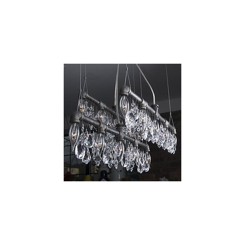 North American Style Creative 5 Light Chandeliert In Pipe Design