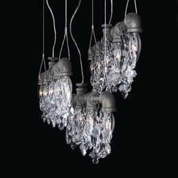 North American Style Creative 5 Light Chandeliert In Pipe Design