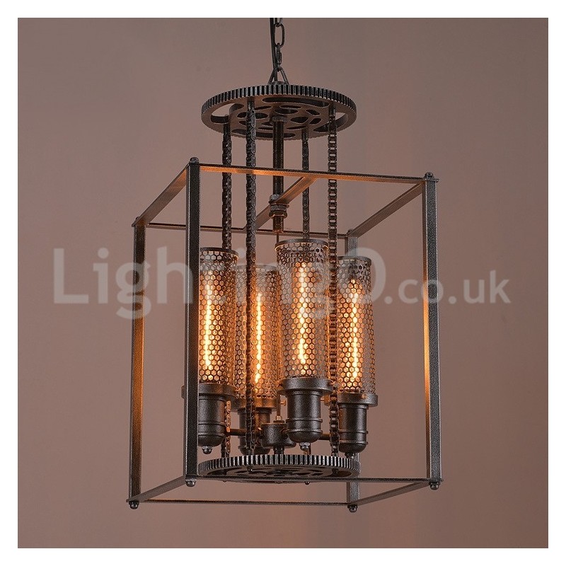 Retro Iron Gear Pendant Light Cafe