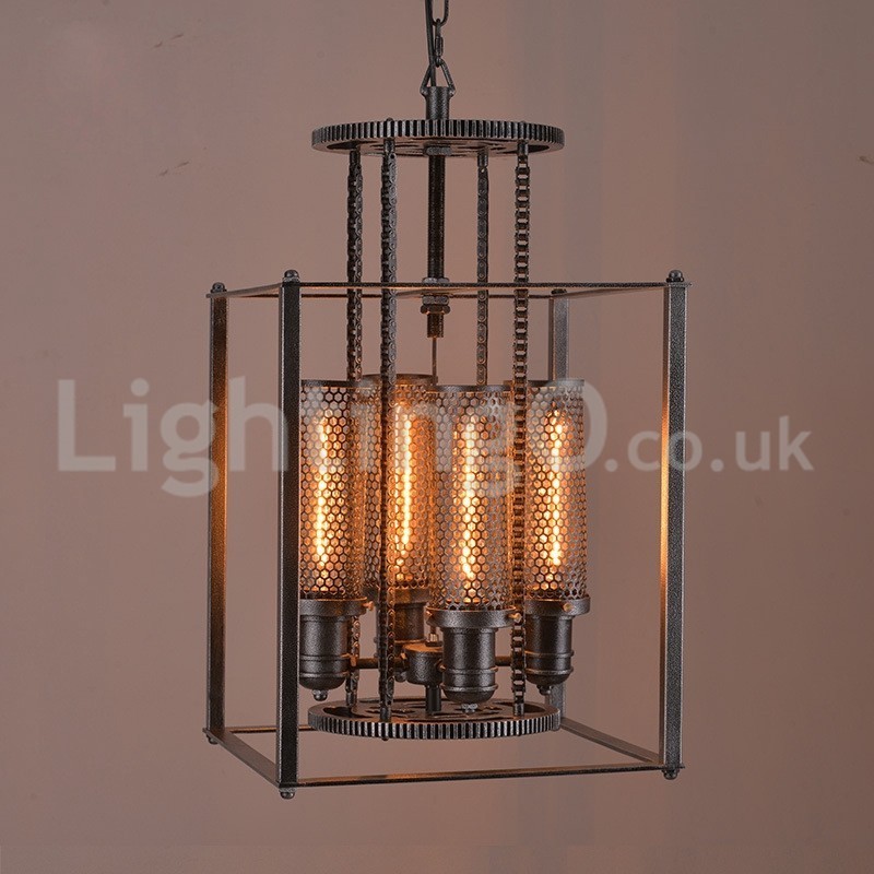 Retro Iron Gear Pendant Light Cafe
