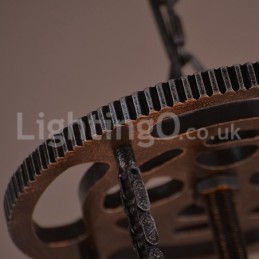 Retro Iron Gear Pendant Light Cafe