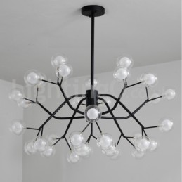 Nordic Style Magic Bean Chandelier Small Clear Transparent Glass Bubble Ball Chandelier