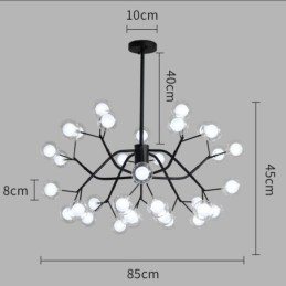 Nordic Style Magic Bean Chandelier Small Clear Transparent Glass Bubble Ball Chandelier
