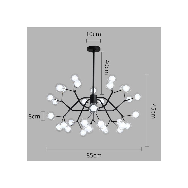 Nordic Style Magic Bean Chandelier Small Clear Transparent Glass Bubble Ball Chandelier