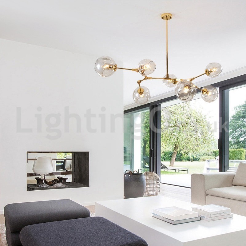 Nordic Modern Magic Bean Glass Chandelier Molecular Chandelier