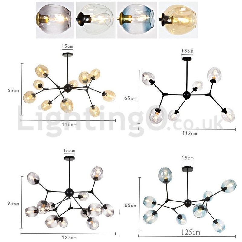 Nordic Postmodern Molecular Magic Bean Chandelier Cafe