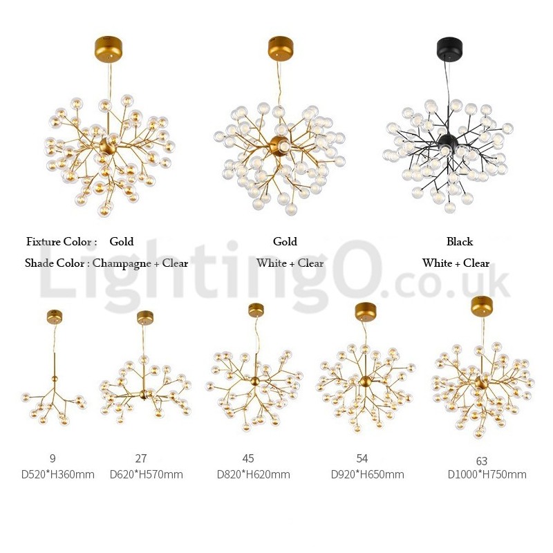 Nordic Postmodern Molecular Bubble Chandelier Glass Chandelier