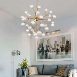 Nordic Postmodern Molecular Bubble Chandelier Glass Chandelier