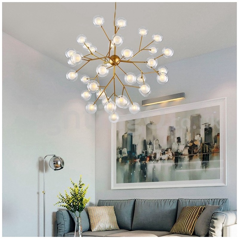 Nordic Postmodern Molecular Bubble Chandelier Glass Chandelier