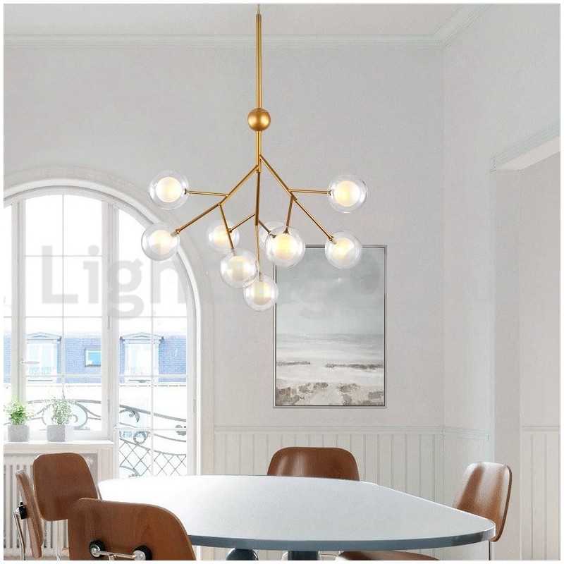 Nordic Postmodern Molecular Bubble Chandelier Glass Chandelier