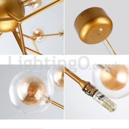 Nordic Postmodern Molecular Bubble Chandelier Glass Chandelier