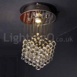 1 Light Modern K9 Crystal Ceiling Pendant Light Indoor Chandelier Lighting Lamps Fixtures