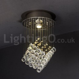 1 Light Modern K9 Crystal Ceiling Pendant Light Indoor Chandelier Lighting Lamps Fixtures