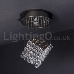 1 Light Modern K9 Crystal Ceiling Pendant Light Indoor Chandelier Lighting Lamps Fixtures