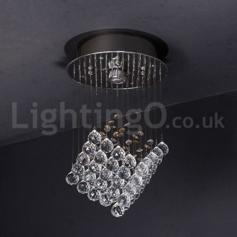1 Light Modern K9 Crystal Ceiling Pendant Light Indoor Chandelier Lighting Lamps Fixtures