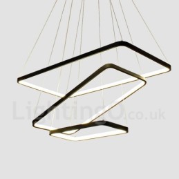 Dimmable Pendant Light with Remote Control Modern Design Three Rectangles