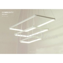 Dimmable Pendant Light with Remote Control Modern Design Three Rectangles