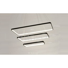 Dimmable Pendant Light with Remote Control Modern Design Three Rectangles