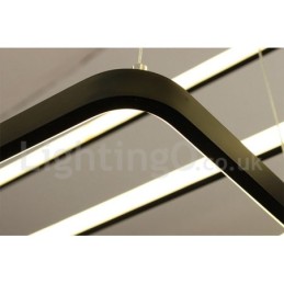 Dimmable Pendant Light with Remote Control Modern Design Three Rectangles