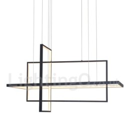 Dimmable Pendant Light with Remote Control Modern Design Three Rectangles