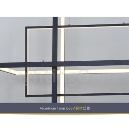 Dimmable Pendant Light with Remote Control Modern Design Three Rectangles