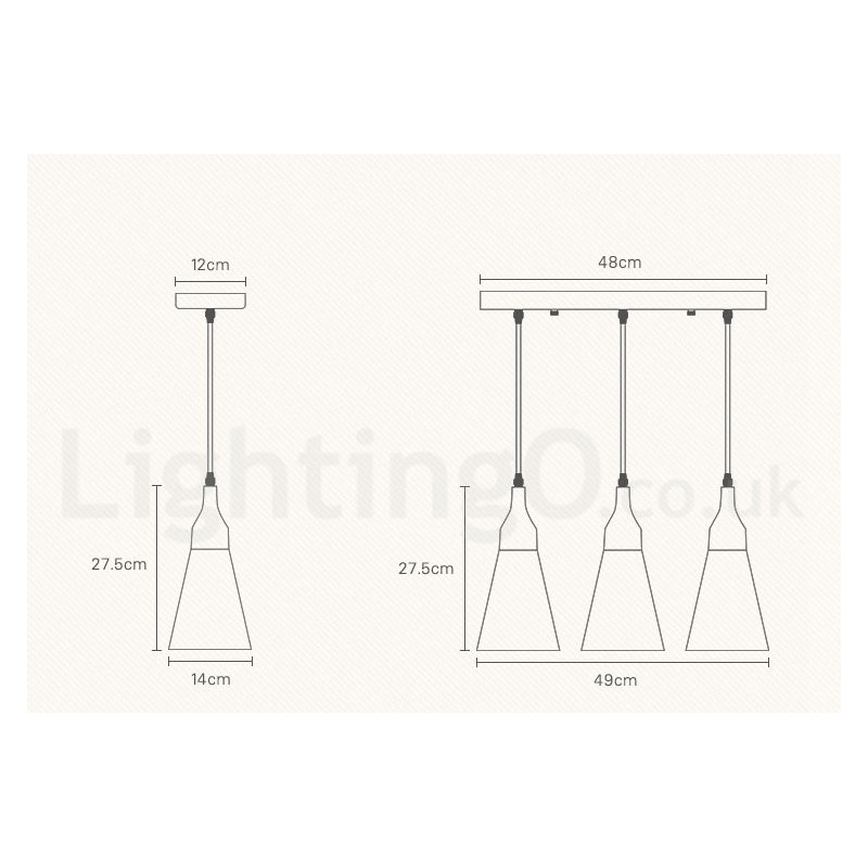 Wood Modern 1 Light 3 Lights Pendant Light with Fabric Shade