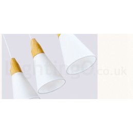 Wood Modern 1 Light 3 Lights Pendant Light with Fabric Shade