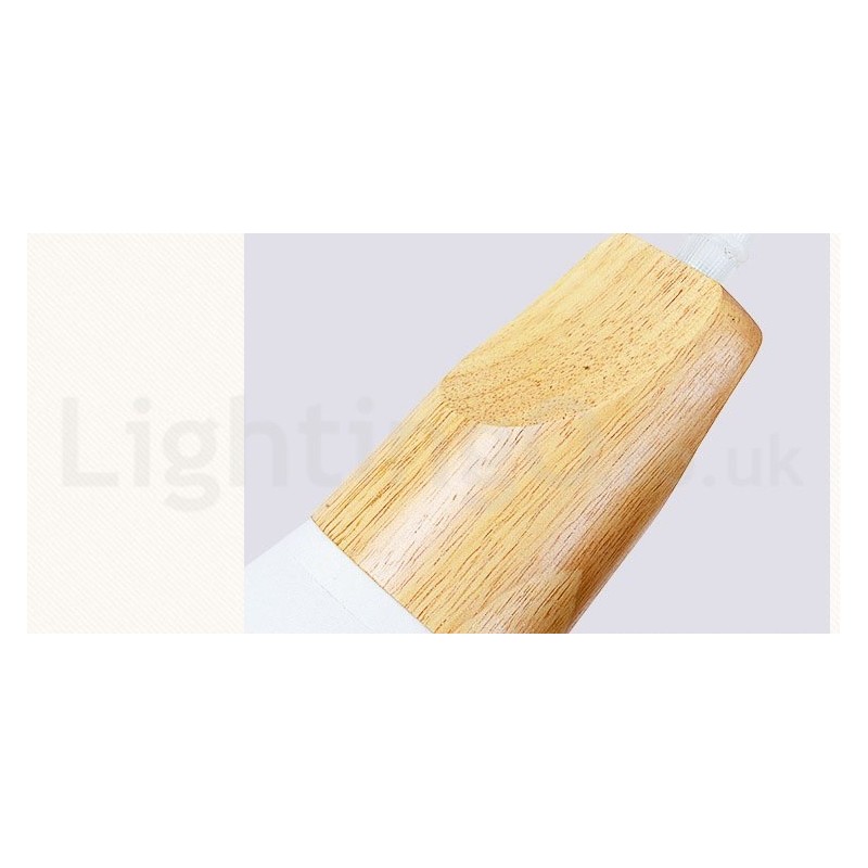 Wood Modern 1 Light 3 Lights Pendant Light with Fabric Shade