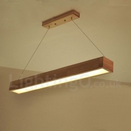 Wood Modern Long Pendant Light