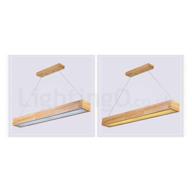 Wood Modern Long Pendant Light