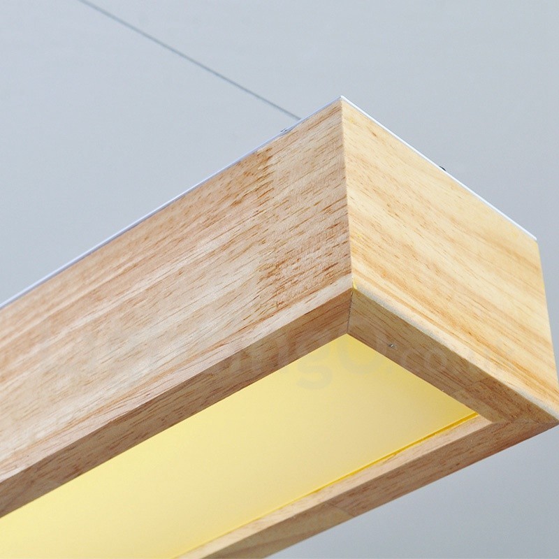 Wood Modern Long Pendant Light