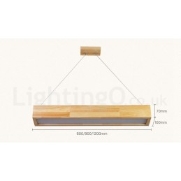Wood Modern Long Pendant Light
