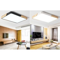 Dimmable Ultra thin Multi Colours Rectangle Wood Ceiling Light with Acrylic Shade Ceiling Lamp Nordic Style