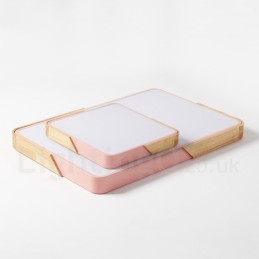 Dimmable Ultra thin Multi Colours Rectangle Wood Ceiling Light with Acrylic Shade Ceiling Lamp Nordic Style