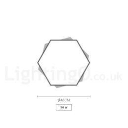 Dimmable Multi Colours Hexagon Wood Ceiling Light with Acrylic Shade Ceiling Lamp Nordic Style