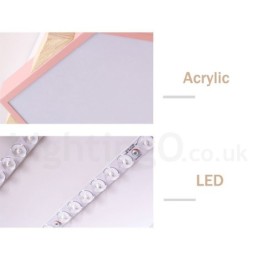 Dimmable Multi Colours Hexagon Wood Ceiling Light with Acrylic Shade Ceiling Lamp Nordic Style