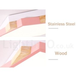 Dimmable Multi Colours Hexagon Wood Ceiling Light with Acrylic Shade Ceiling Lamp Nordic Style