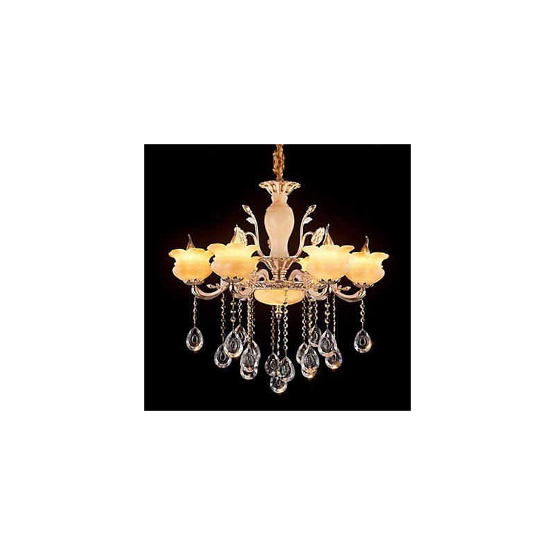 Jade Crystal Pendant lamp Candle Style Chandelier