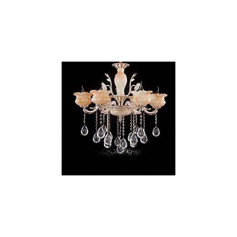 Jade Crystal Pendant lamp Candle Style Chandelier