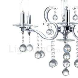 Chrome Elegant Crystal Candle Chandelier