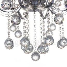 Chrome Elegant Crystal Candle Chandelier