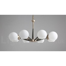 Retro Vintage Magic Bean Rustic Chandelier with Multi Colours Glass Shades