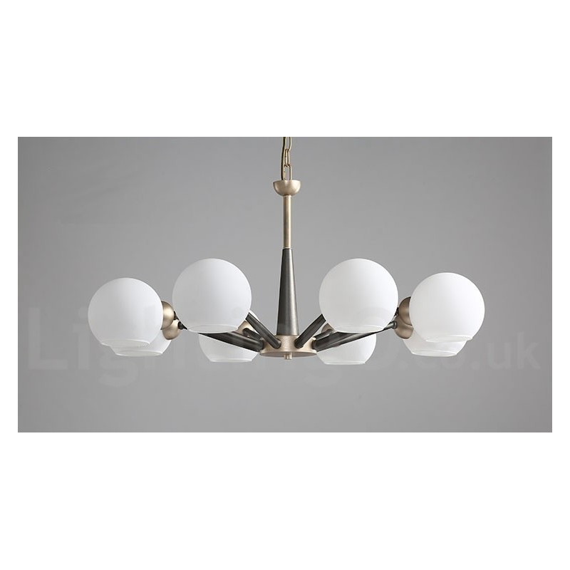 Retro Vintage Magic Bean Rustic Chandelier with Multi Colours Glass Shades