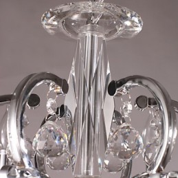 Chrome Elegant Crystal Candle Chandelier