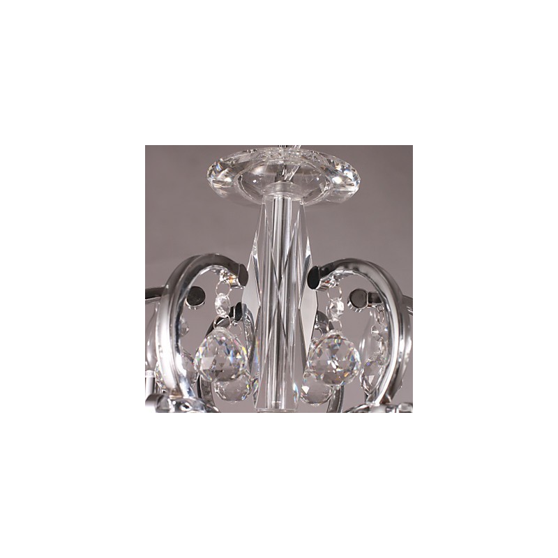 Chrome Elegant Crystal Candle Chandelier